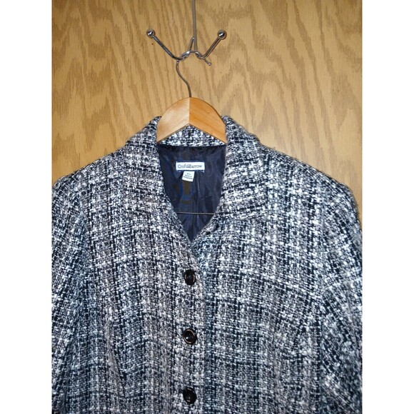 Croft & Barrow Career Jacket Womens Size XL 42×25 Static Gray Buttoned Lining - Picture 13 of 16